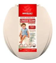 assento sanitario oval almofadado slim mebuki areia