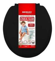 assento sanitario oval almofadado slim mebuki preto