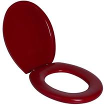 Assento Sanitário Oval Almofadado Vermelho Bordô Astra Assento Sanitário Oval Almofadado Vermelho Bordô Astra