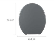 Assento sanitário oval anatômico astra cinza 1