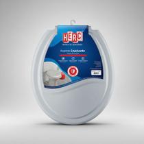 Assento Sanitário Oval Branco Tampa Envolvente Herc Confortável Universal Design Moderno Fácil Assento Sanitário Oval Branco Tampa Envolvente Herc Confortável Universal Design Moderno Fácil