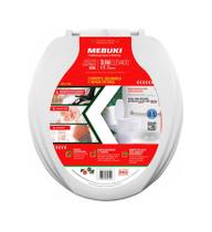 Assento sanitário oval elevado 13,5cm com tampa - MEBUKI