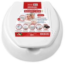 Assento Sanitário Oval Elevado Com Tampa MEBUKI - 7,5cm