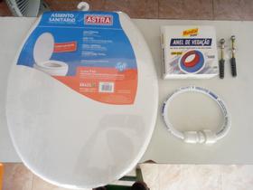 Assento sanitário oval kit instalação Astra completo