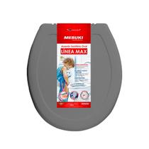 Assento Sanitário Oval Max Cinza Escuro Mebuki