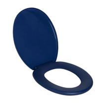 Assento Sanitário Oval Plástico Azul 11 Astra Vasos Ovais