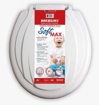 Assento sanitário oval reforçado soft max areia p/tampa assento vaso sanitario privada - MEBUKI