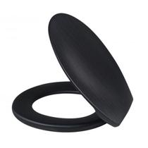 Assento sanitário oval soft preto metasul