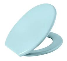 Assento Sanitário Oval Tampa Simples Universal Azul Claro Astra
