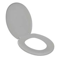 Assento Sanitário Oval Universal Almofadado Cinza Claro Assento Sanitário Oval Universal Almofadado Cinza Claro