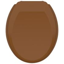 Assento Sanitário Oval Universal Ocre Caramelo Tampa de Vaso Polipropileno Tupan Assento Sanitário Oval Universal Ocre Caramelo Tampa de Vaso Polipropileno Tupan