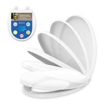 Assento Sanitário Oval Universal PP Soft Close Branco