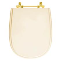 Assento Sanitário Paris Bone para vaso Ideal Standard Com Ferragem Dourada