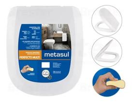 Assento Sanitário Perfecto-Mult BRANCO Almofadado Retangular-METASUL Assento Sanitário Perfecto-Mult BRANCO Almofadado Retangular-METASUL