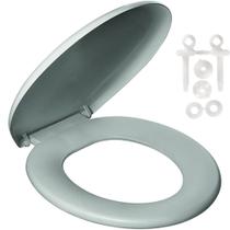 Assento Sanitário Plástico Almofadado Clássico Cinza - PR1063-5 - PINCEIS ATLAS