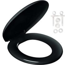 Assento Sanitário Plástico Almofadado Clássico Preto - PR1063-8 - PINCEIS ATLAS