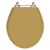 Assento Sanitário Poliéster Carina Amendoa para vaso Ideal Standard