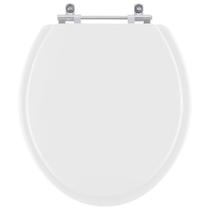 Assento Sanitário Poliéster Convencional Oval Branco para vaso para Todas as Marcas 1.6gpf 6lpf