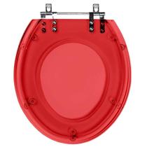 Assento Sanitario Poliester Convencional Oval Vermelho translucido Assento Sanitario Poliester Convencional Oval Vermelho translucido