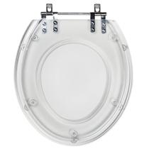 Assento Sanitario Poliester Diamantina Transparente para Vaso Icasa Assento Sanitario Poliester Diamantina Transparente para Vaso Icasa