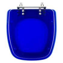 Assento Sanitário Poliéster Fit Azul Transparente para vaso Celite