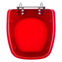 Assento Sanitário Poliester Fit Vermelho Translucido para vaso Celite