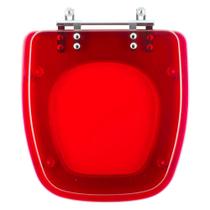 Assento Sanitário Poliester Fit Vermelho Translucido para vaso Celite Assento Sanitário Poliester Fit Vermelho Translucido para vaso Celite