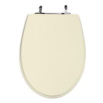 Assento Sanitário Poliéster Para Louça Absolute (Ideal Standard) Aço (Reb. Oculto) Biscuit