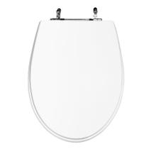 Assento Sanitário Poliéster Para Louça Absolute (Ideal Standard) Aço (Reb. Oculto) Branco