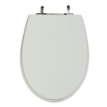 Assento Sanitário Poliéster Para Louça Absolute (Ideal Standard) Aço (Reb. Oculto) Sterling Silver