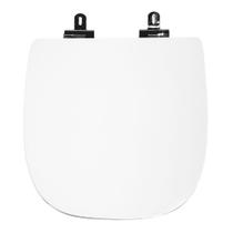 Assento Sanitário Poliéster Para Louça Angra (Logasa) Slow Close Cromado (Reb. Oculto) Branco Assento Sanitário Poliéster Para Louça Angra (Logasa) Slow Close Cromado (Reb. Oculto) Branco