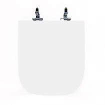 Assento Sanitário Poliéster Para Louça Axis (Deca) Super Luxo Cromado (Reb. Oculto) Branco