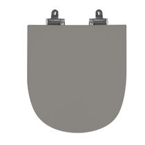 Assento Sanitário Poliéster Para Louça Carrara (Deca) Slow Close Cromado (Reb. Oculto) Antracite Assento Sanitário Poliéster Para Louça Carrara (Deca) Slow Close Cromado (Reb. Oculto) Antracite