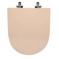 Assento Sanitário Poliéster Para Louça Carrara (Deca) Super Luxo Cromado (Reb. Oculto) Rosa Floral