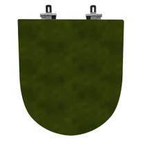 Assento Sanitário Poliéster Para Louça Carrara (Deca) Super Luxo Cromado (Reb. Oculto) Verde Degrade