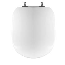 Assento Sanitário Poliéster Para Louça Flox (Fiori) Aço (Reb. Oculto) Branco