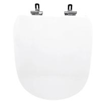 Assento Sanitário Poliéster Para Louça Flox (Fiori) Super Luxo Cromado (Reb. Oculto) Branco Assento Sanitário Poliéster Para Louça Flox (Fiori) Super Luxo Cromado (Reb. Oculto) Branco