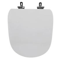 Assento Sanitário Poliéster Para Louça Flox (Fiori) Super Luxo Cromado (Reb. Oculto) Cinza Claro