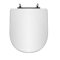 Assento Sanitário Poliéster Para Louça Level (Deca) Aço (Reb. Oculto) Branco