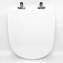 Assento Sanitário Poliéster Para Louça Life/Vogue Plus (Celite/Deca) Super Luxo Cromado (Reb. Oculto) Branco Assento Sanitário Poliéster Para Louça Life/Vogue Plus (Celite/Deca) Super Luxo Cromado (Reb. Oculto) Branco