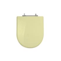 Assento Sanitário Poliéster para Louça Link/Carrara/Belle Époque (Deca) Aço Cromado (Reb. Oculto) Creme