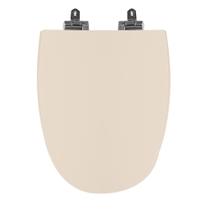 Assento Sanitário Poliéster Para Louça Monte Carlo (Deca) Slow Close Cromado (Reb. Oculto) Amêndoa