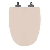 Assento Sanitário Poliéster Para Louça Monte Carlo (Deca) Slow Close Cromado (Reb. Oculto) Rosa Floral Assento Sanitário Poliéster Para Louça Monte Carlo (Deca) Slow Close Cromado (Reb. Oculto) Rosa Floral