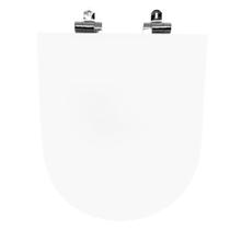 Assento Sanitário Poliéster Para Louça Next (Docol) Slow Close Cromado (Reb. Oculto) Branco