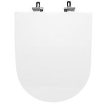Assento Sanitário Poliéster Para Louça Next (Docol) Super Luxo Cromado (Reb. Oculto) Branco