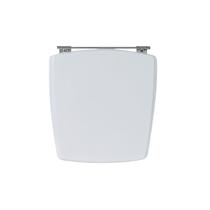 Assento Sanitário Poliéster para Louça Nuage (Incepa) Aço Cromado (Reb. Oculto) Branco