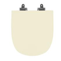 Assento Sanitário Poliéster Para Louça Omega (Deca) Slow Close Cromado (Reb. Oculto) Creme