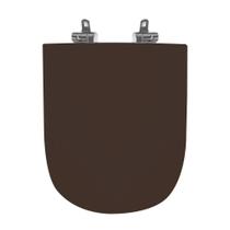 Assento Sanitário Poliéster Para Louça Piano (Deca) Slow Close Cromado (Reb. Oculto) Marrom Fosco Assento Sanitário Poliéster Para Louça Piano (Deca) Slow Close Cromado (Reb. Oculto) Marrom Fosco