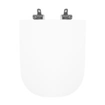 Assento Sanitário Poliéster Para Louça Quadra (Deca) Slow Close Cromado (Reb. Oculto) Branco Assento Sanitário Poliéster Para Louça Quadra (Deca) Slow Close Cromado (Reb. Oculto) Branco