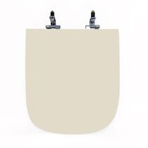 Assento Sanitário Poliéster Para Louça Quadra (Deca) Super Luxo Cromado (Reb. Oculto) Creme Assento Sanitário Poliéster Para Louça Quadra (Deca) Super Luxo Cromado (Reb. Oculto) Creme